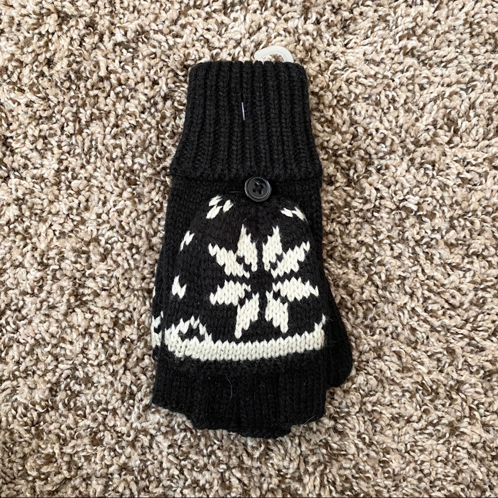 Fingerless Gloves with Mitten Attachment NWOT